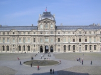 fontána v Louvre
